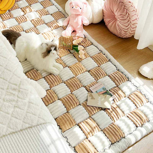 Dog Bed Mat Warm Pet Cat Scratchable Blanket Anti-Slip Washable Cushion Sofa Couch Cover Protector for Large Dogs Pet Supplies