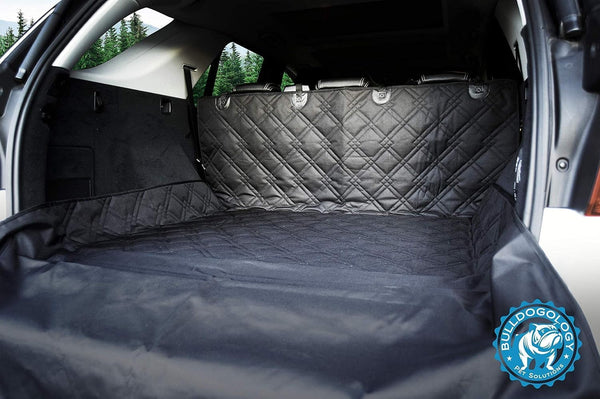 Heavy Duty Trunk Cover Car Protector for Dogs Waterproof Nonslip Mat - Dog Cargo Liner Suvs Vans Cars (Large, Black)