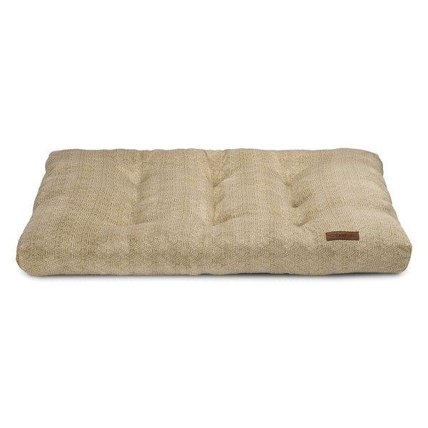 Extra Large Dog Bed, Tufted Plush, Tan, 38" X 48"