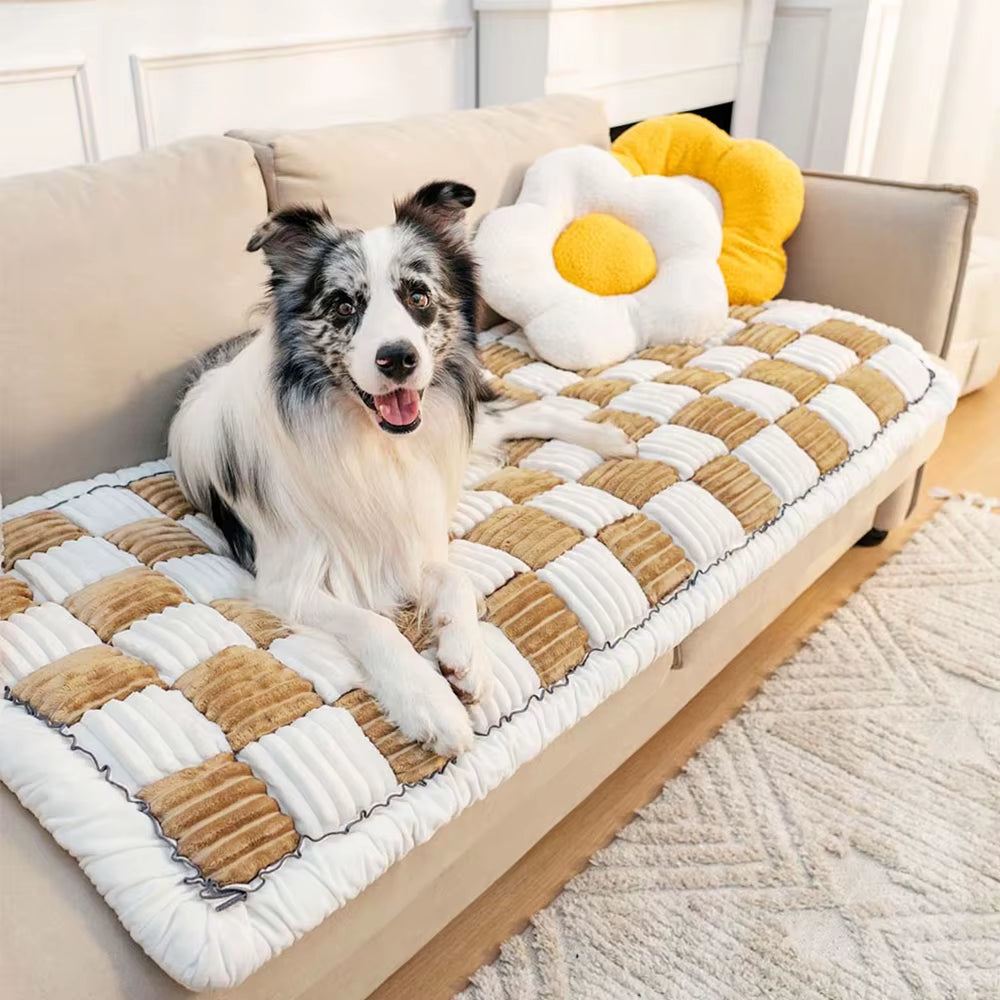 Dog Bed Mat Warm Pet Cat Scratchable Blanket Anti-Slip Washable Cushion Sofa Couch Cover Protector for Large Dogs Pet Supplies