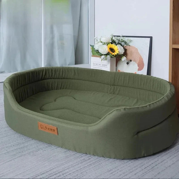 Memory Foam Bolster Dog Bed – Full Support with Headrest