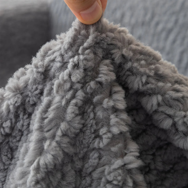 Sherpa Non-Slip Sofa Cover for Living Room Couch Cushion All Seasons Furniture Protector