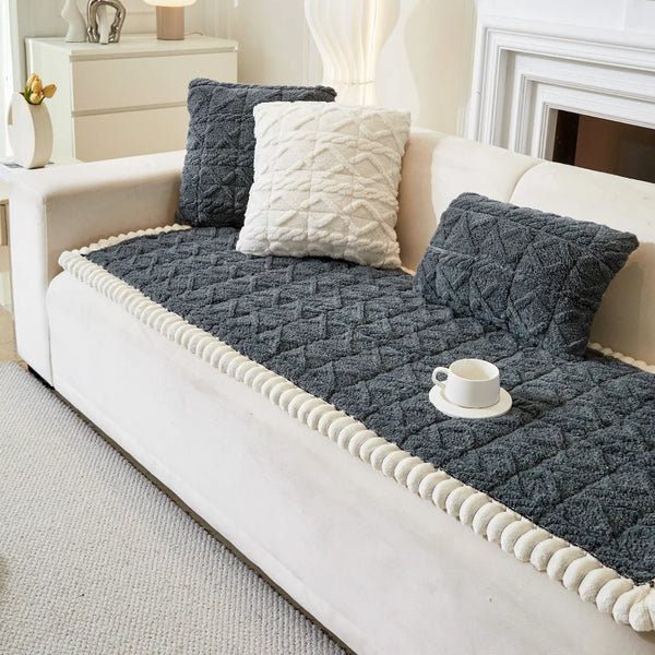 Lazy Soft Flannel Breathable Pet Mat Non-slip Sofa Cover