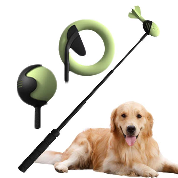 Telescoping Throwing Ball Pole Toys Pet Tennis Launcher Pole Outdoor Training Toys Pet Supplies