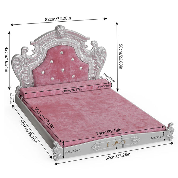 Luxury Pet Bed with Memory Foam Mattress, Washable Dutch Velvet Cover