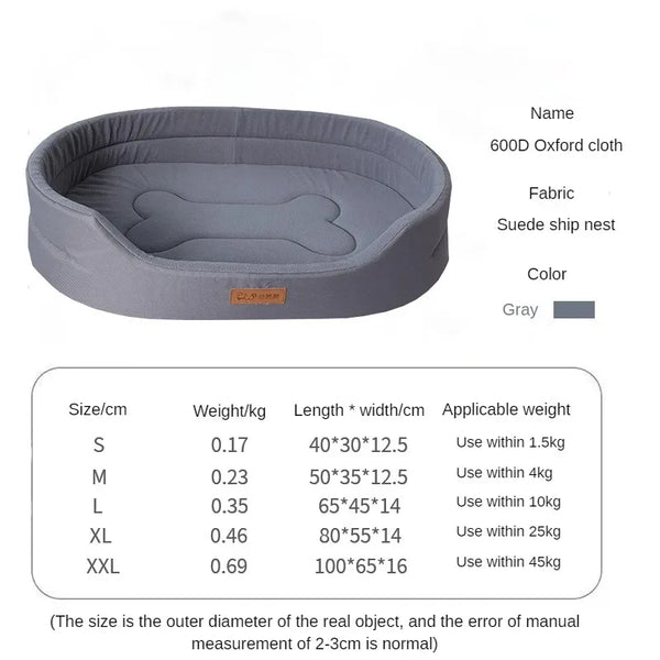 Memory Foam Bolster Dog Bed – Full Support with Headrest