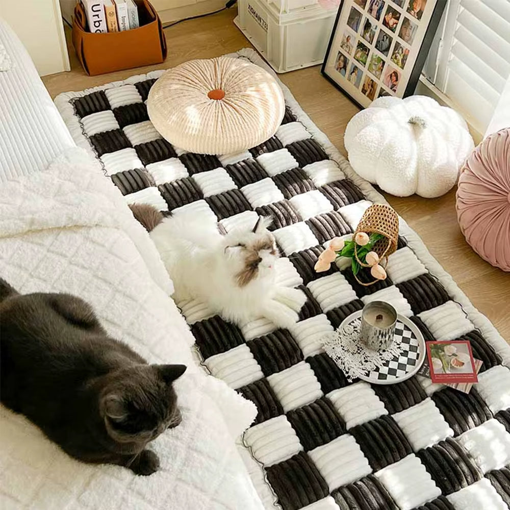 Dog Bed Mat Warm Pet Cat Scratchable Blanket Anti-Slip Washable Cushion Sofa Couch Cover Protector for Large Dogs Pet Supplies