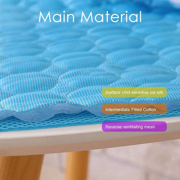 Dog Cooling Mat Cooling Mat for Dogs, Machine Washable Ice Silk Pad Pet Cool Blanket Cushion for Kennel/Sofa/Bed/Floor/Car Seats