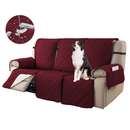 Non-Slip Recliner Sofa Covers 3 Seaters Elastic Band Sofa Covers Washable Furniture Protector for Bedroom, Office, Living Room