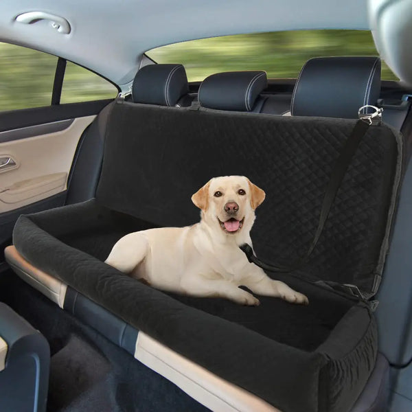 Sheripet Dog Car Seat Bed For Large and Extra Large DogsPet Booster Back Seat 47 X 20"Pet Travel Bed Car Back Seat Protector with Pocket for Suv TruckDetachable and Washable Car Hammock for Dogs